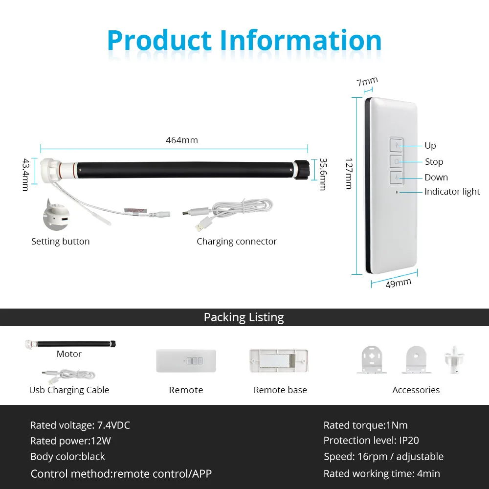 Bateria para Tubo de 38mm Zemismart Zigbee Rolo Sombra Motor Embutido Tuya Vida Inteligente Controle App Alexa Google Casa 3.0 - Image 6