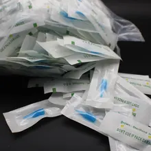 500 шт 1RL 3RL Иглы для татуировки насадки для перманентного макияжа бровей подводка для глаз губ машина индивидуальная синяя посылка