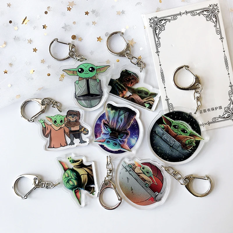 Jedi Master Yoda Keychain Cute Star Wars The Rise Of Skywalker Keyring Men Women Fashion Anime Jewelry Key Chain Gift Toys