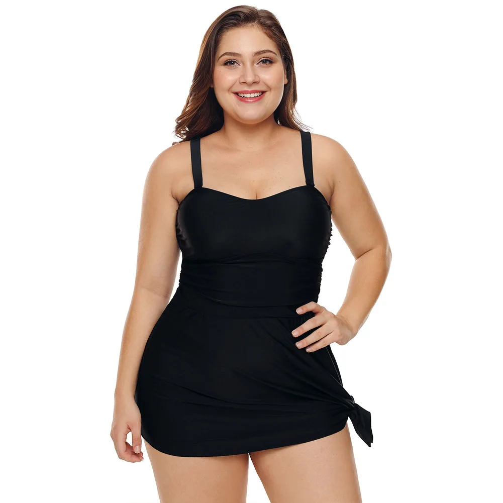 

Tankini Bathing Suit Women's Europe And America New Style Set Loose-Fit Plus-sized Skirt Slimming Split Type Swimwear 410737