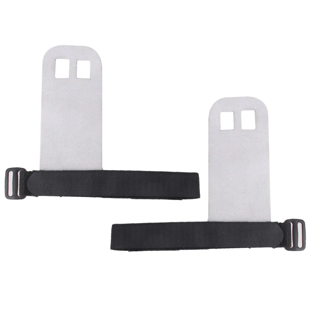 1Pair Gym Hand Grip Guard Palm Protector Leather Glove Pull Up Bar L