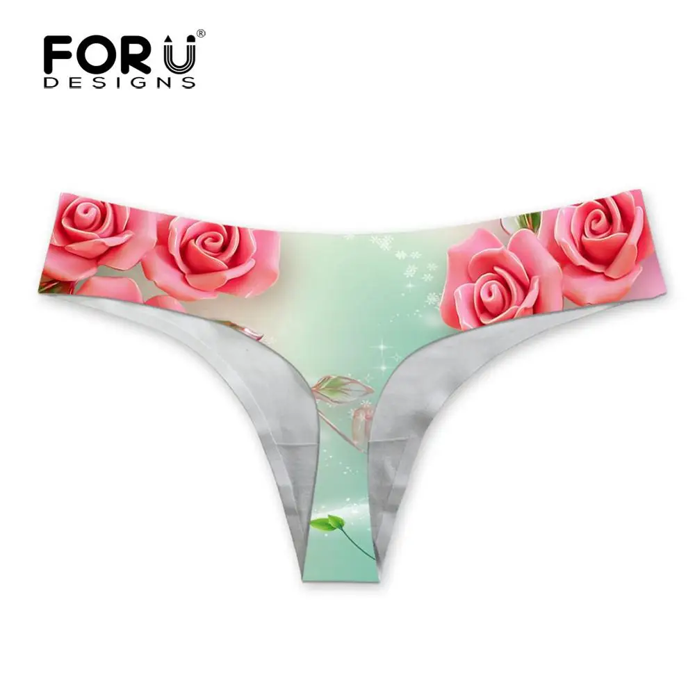 FORUDESIGNS/, сексуальные женские стринги, треугольное нижнее белье, трусики для девушек с 3D цветком, женское нижнее белье, трусы размера плюс