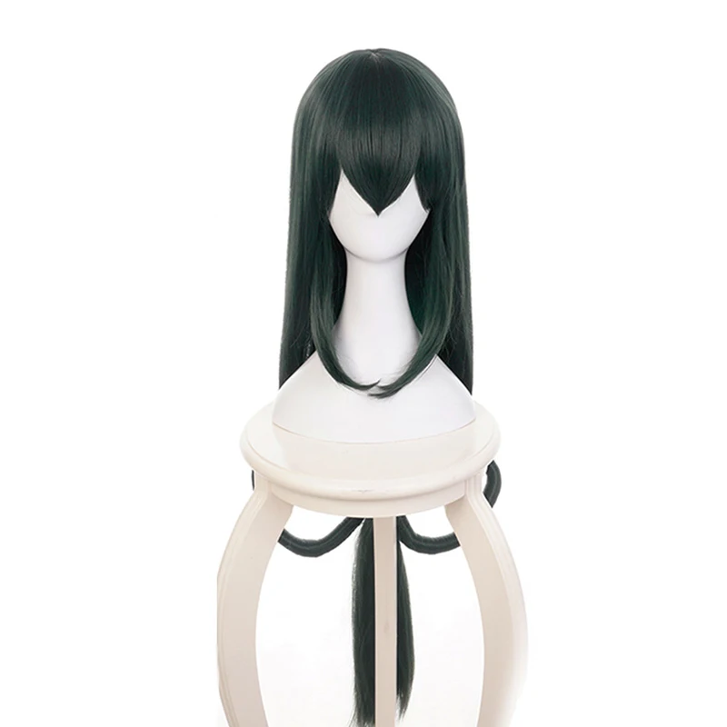Boku no Hero Academia Tsuyu Asui темно зеленый длинный парик карнавальный костюм My