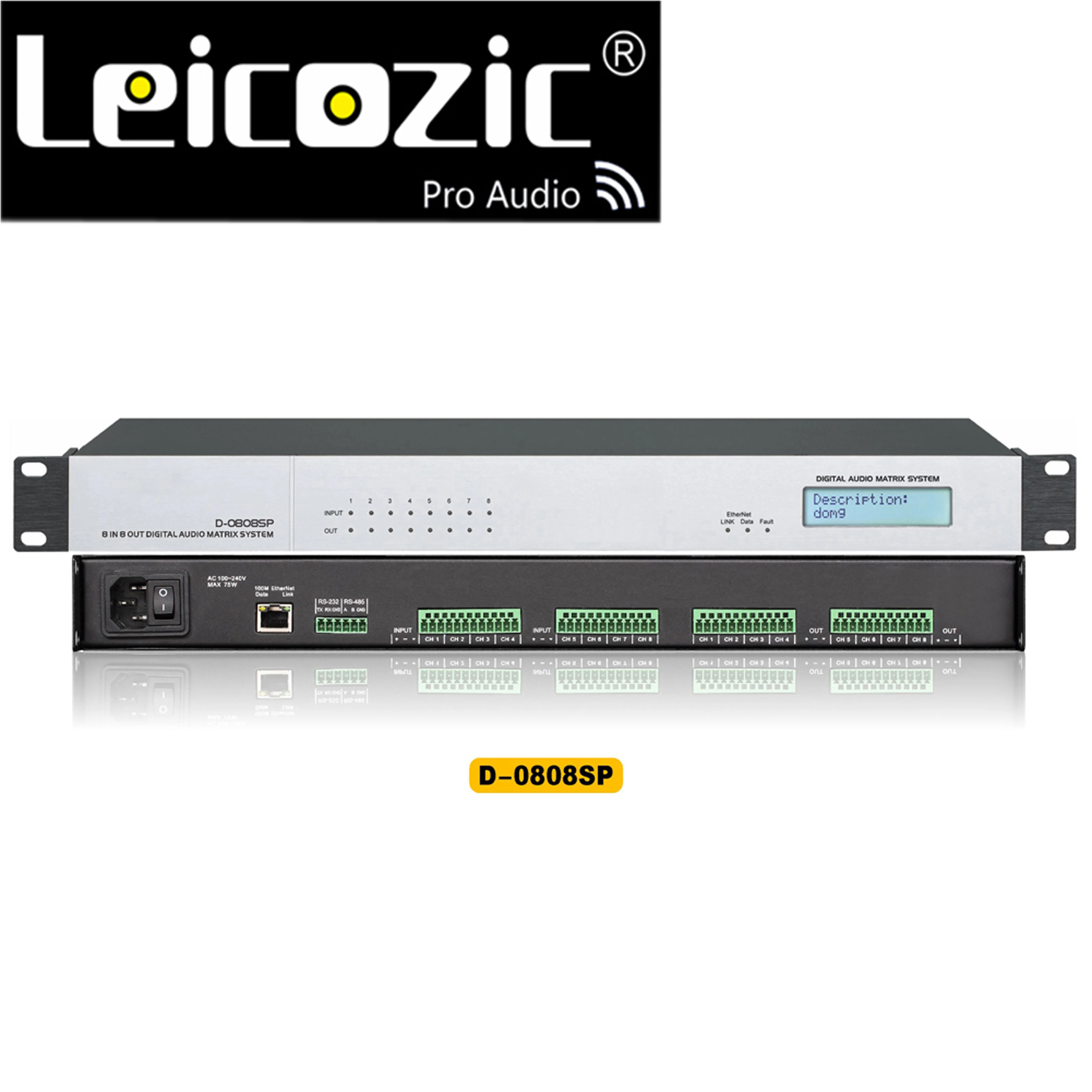 D-0808SP Digital Audio Matrix Processor For Sound
