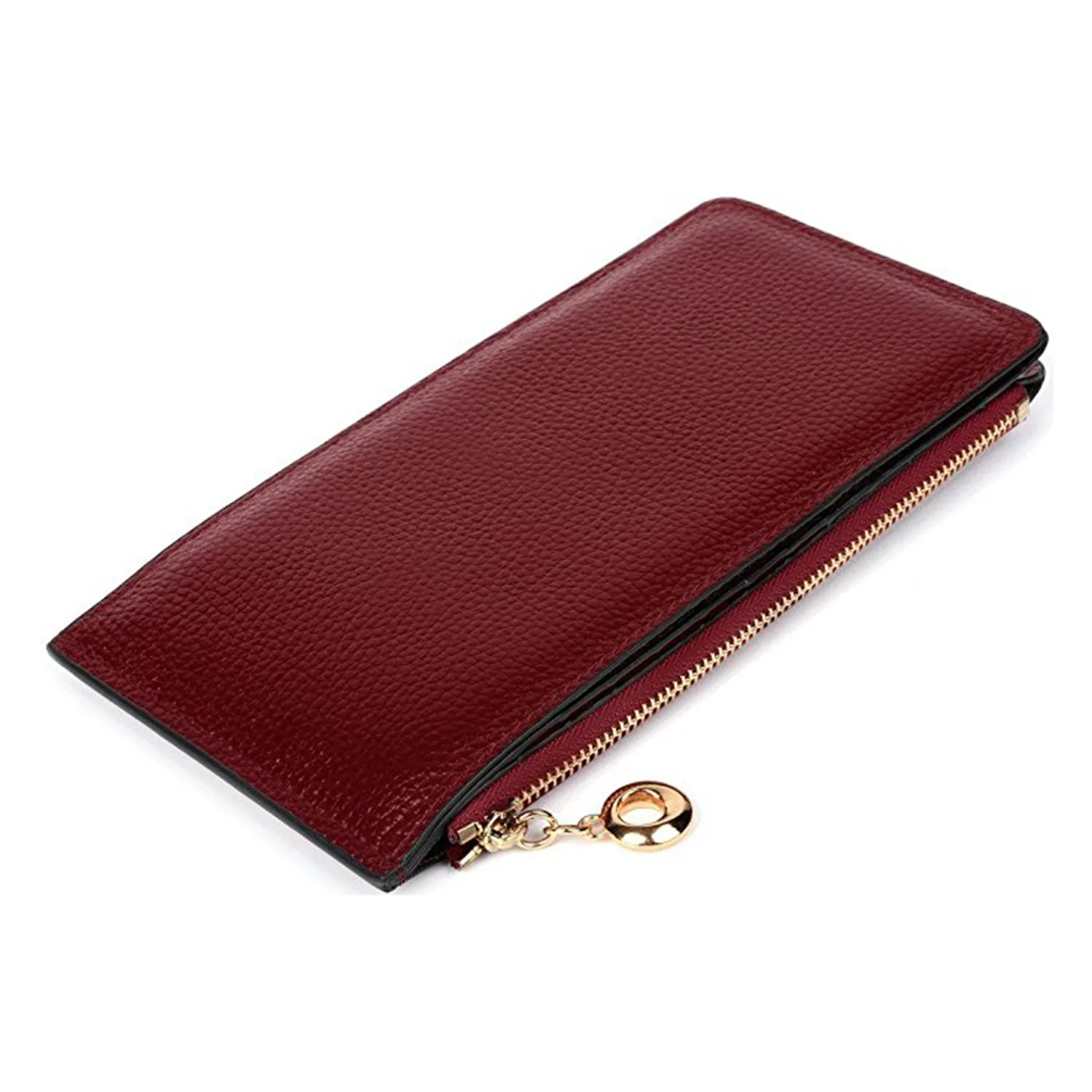 

New Style Business Trend Retro Men's Women's Genuine Leather Polyurethane Card Holder Multi-functional Antimagnetic Long Wallet