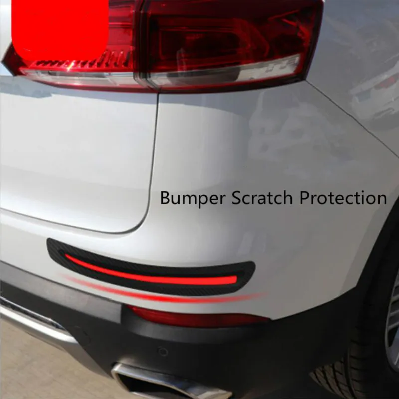 

2 PCS Car Sticker Bumper Scratch Protection Car Front/Rear Edge Corner Guard Scratch Protection Decoration Strip