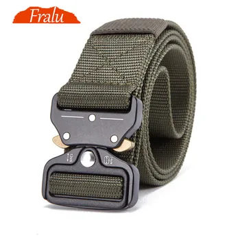 

FRALU Military Equipment Knock Off Army Belt Men's Heavy Duty US Soldier Combat Tactical Belts Sturdy 100% Nylon Waistband