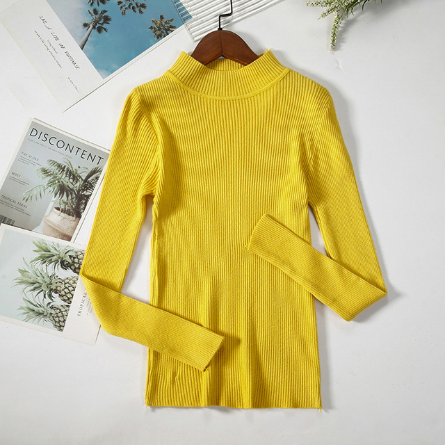 Autumn Winter Basic Turtleneck Sweaters Women Knitting Bottoming Sweaters Warm Pullovers Slim Long Sleeve Tops Female