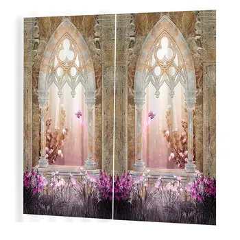

BJQ-1280(4)js150*166cm Trendy Living Room Bedroom Blackout Building Prints Curtains Room 3d Curtain Window Drapes