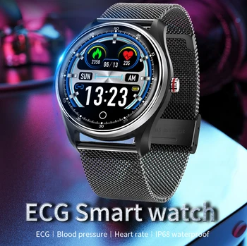 

MX9 Smart Watch Touch Screen Heart Rate Sphygmomanometer IP68 Waterproof Sports Fitness Step Tracker ECG + PPG ECG HRV Report