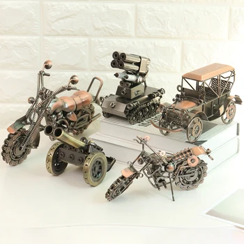 

Nostalgic Vintage Iron Car Model Handcraft Car Figurine Home Decoration Ornaments Locomotive Collecting Artware Birthday gifts