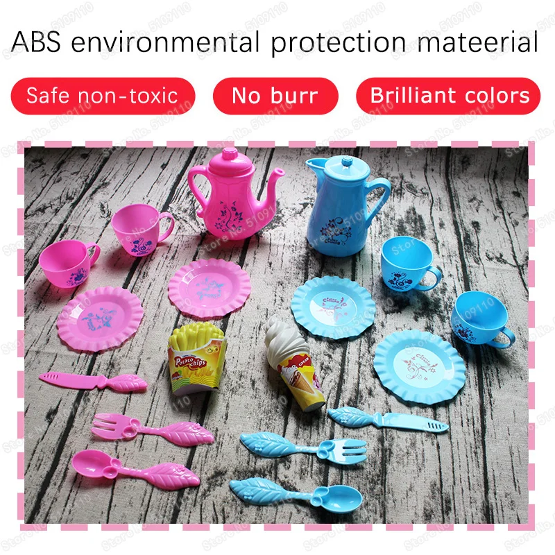 18PCS Kitchen Toys Tableware Mini Cute Coffee Tea Set Pretend Play Diy Kitchen Toys for Children Christmas Gift girls toys