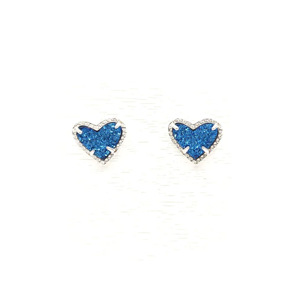 silvedr blue earrings