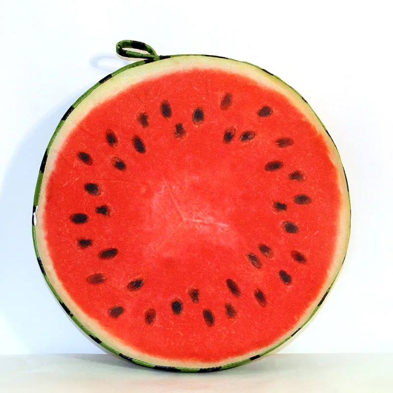 40cm watermelon Имитация 3D фруктовая круглая подушка домашний диван хлопковая Подушка индивидуальная Подушка офисная подушка для сна подушка подарок на день Святого Валентина - Цвет: 40cm watermelon