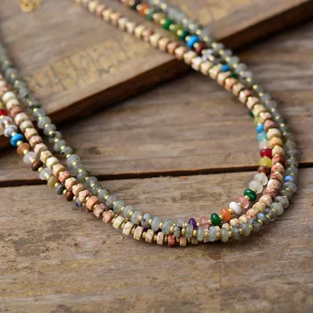 Unique New Natural Stones Simple Choker Necklace Fashionable Women Beaded Collar Necklace Designer Jewelry Bijoux