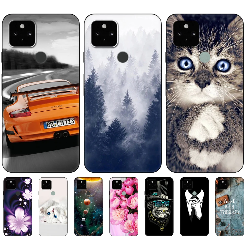 Per Google Pixel 5 Custodia Cover Posteriore Per Google Pixel 5A 5G Custodia Su Google Pixel 5 Xl 5G 4G Custodia Pixel5 A 5Xl Custodia In Tpu Nera