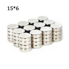 Imán de neodimio redondo N35, disco magnético permanente de 15x6mm x 6mm, 5/10/15 piezas, 15x6