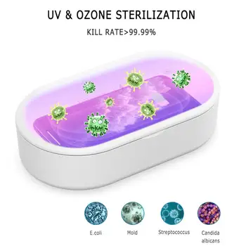 

Multifunctional Sterilizer Cellphone Jewelry UV Ozone Sterilizer Wireless Charger Mask Disinfection Cabinet Disinfection Box