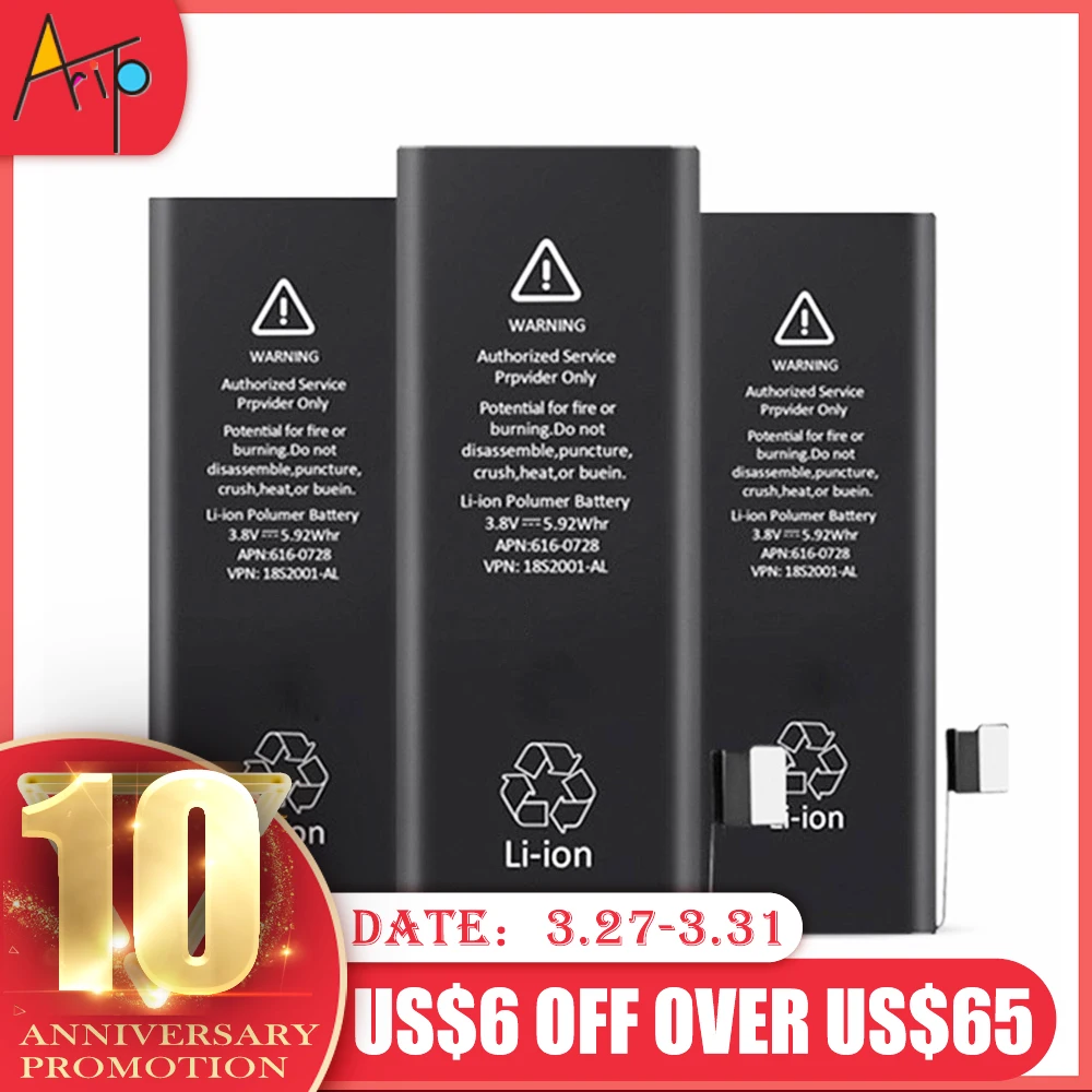 

AAAAA For Apple IPhone Battery 5A High Quality Lithium Phone Battery For iPhone 6S 6 6p 6sp 7 7p 8 8p Real Capacity With Tool