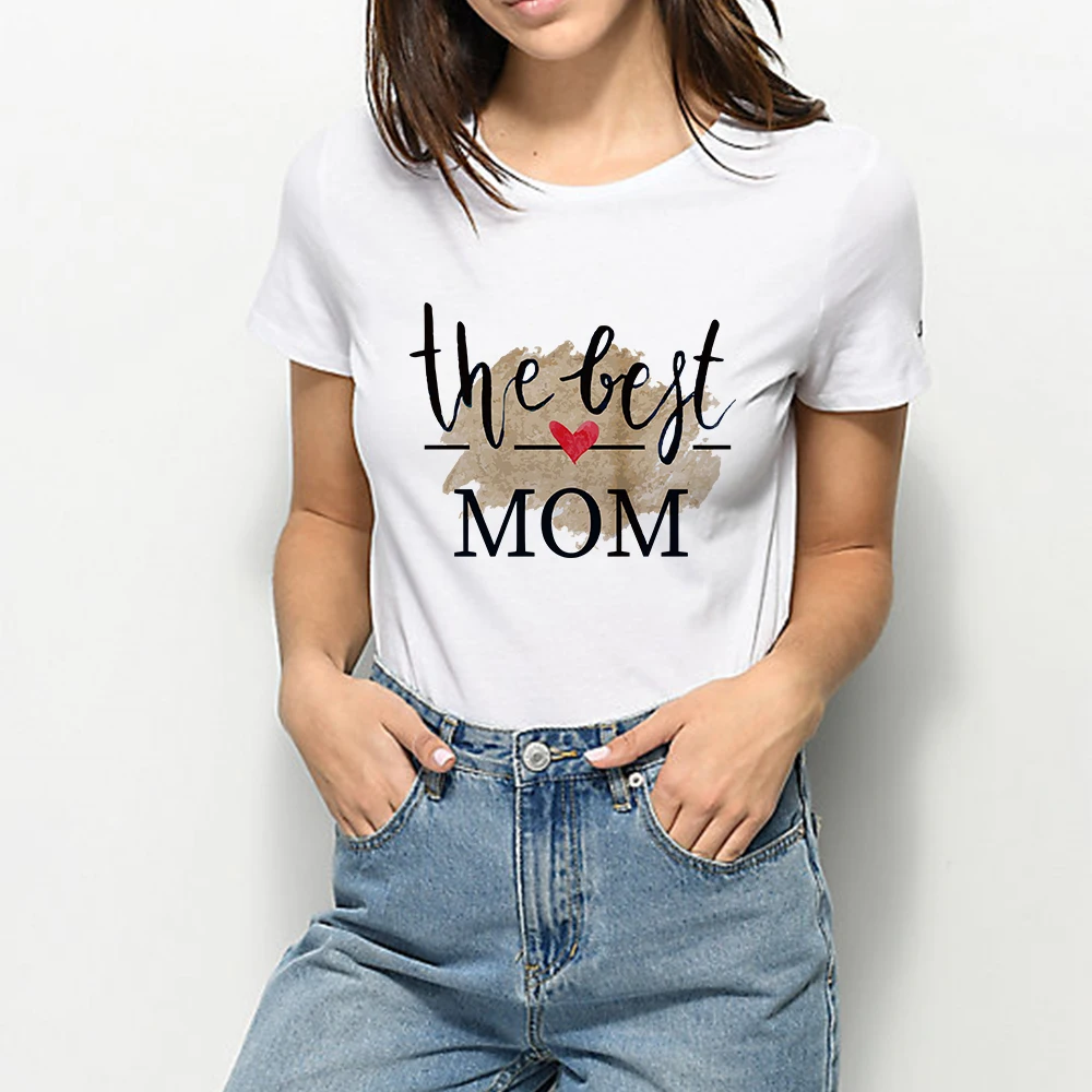 

Mom Spring Summer T-shirt Round Collar Harajuku Vintage Gym Graphic Funny Oversize Tshirt Streetwear Loose Plus Size T shirt