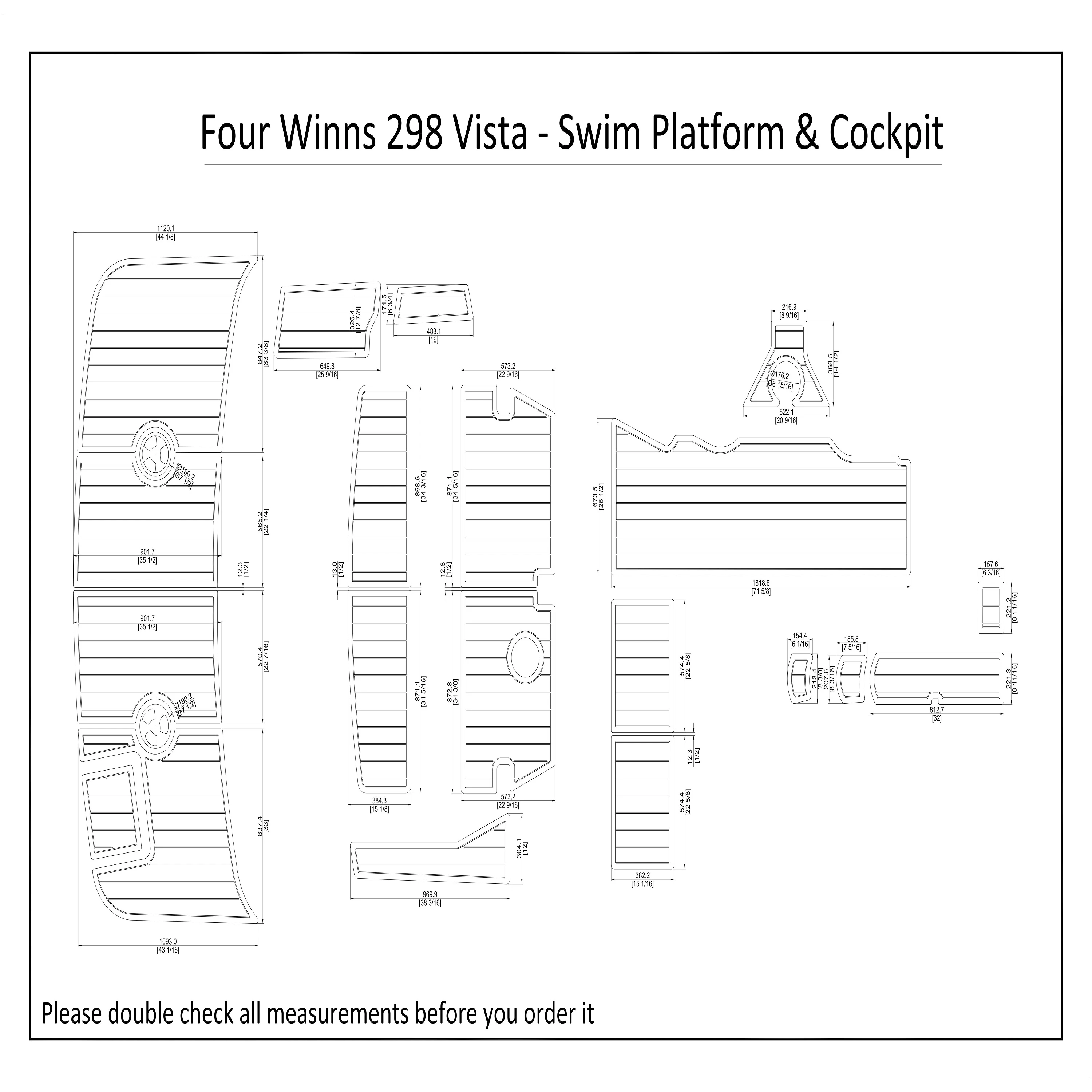 Four Winns 298 Vista Swim Platform Cockpit Boat Eva Faux Foam Teak Deck Floor Marine Hardware Aliexpress