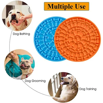 

Dog Lick Pad Slow Feeder Lick Mat for Dogs Durable Silicone with Strong Suction Licking Mat for Pet Bathing Groom XHC88