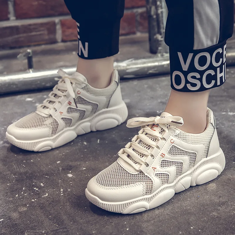 

2019 Spring Bear White Shoes Athletic Shoes Korean-style Versatile Online Celebrity New Style WOMEN'S Shoes Old Man Shoes Fly Wo