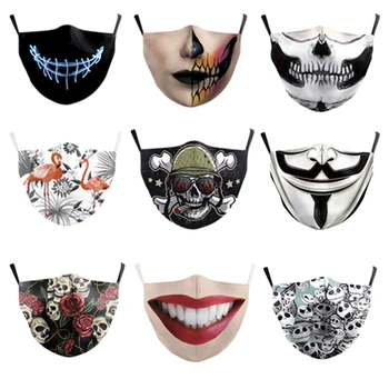 

2pcs men Cotton color fashion pattern Mask Mouth Face Mask Anti PM2.5 Dust Mask with Filter korean style Mask Fabric Hombres