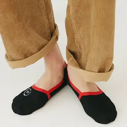 1 Pair High Quality Fashion Men's Soft Invisible Socks Silicone Stripe Non-slip Men No Show Socks Seamless Men Summer Socks
