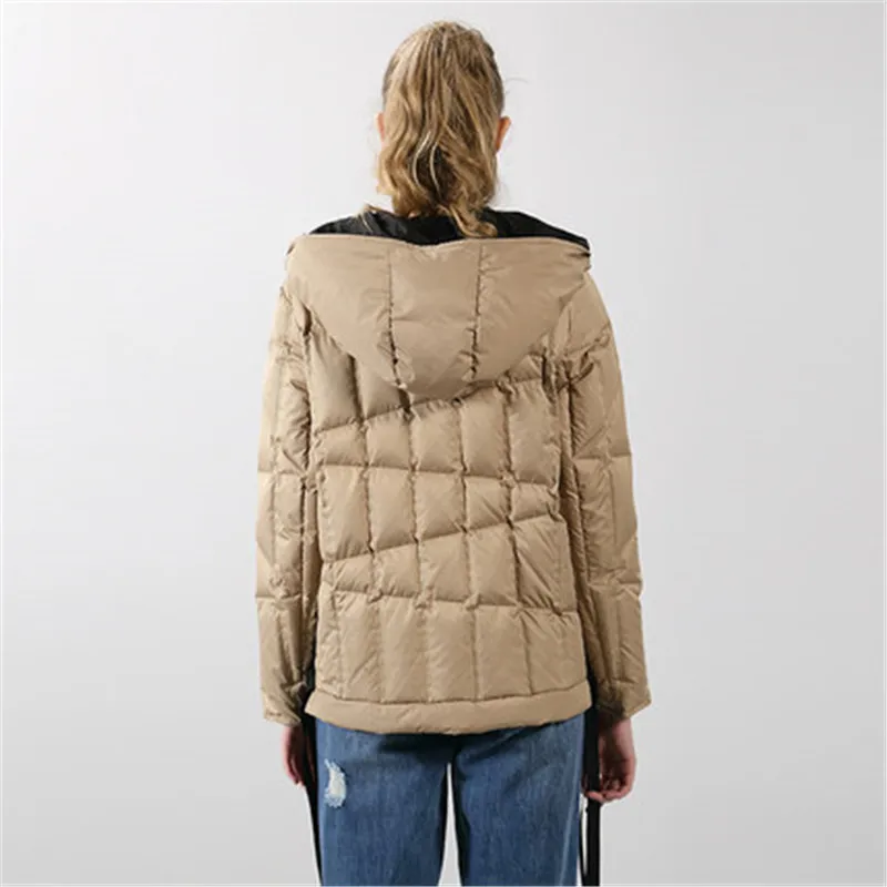 Chaqueta corta para nignas nuevo parrafo invierno grueso calido moda casual con capucha ropa de invierno