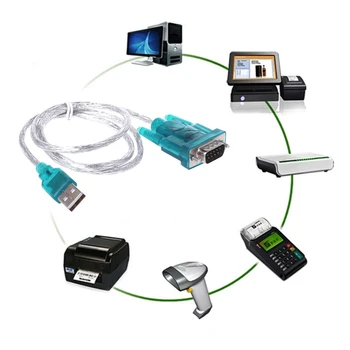 

1pcs New USB to RS232 Serial Port 9 Pin DB9 Cable Serial COM Port Adapter Convertor