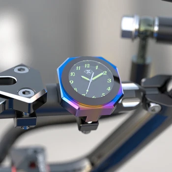 

Universal 7/8inch 1inch Waterproof Motorcycle Handlebar Mount Clock Watch Luminous Clock Locked To Handlebar Motor Accessories