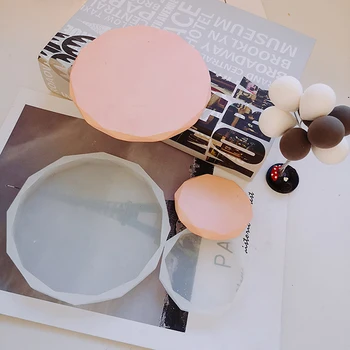 

Round Tray Jewelry Silicone Mold Candlestick Candle Holder Crafts Aroma Plaster Tray High Quality Molds Decoration Mould