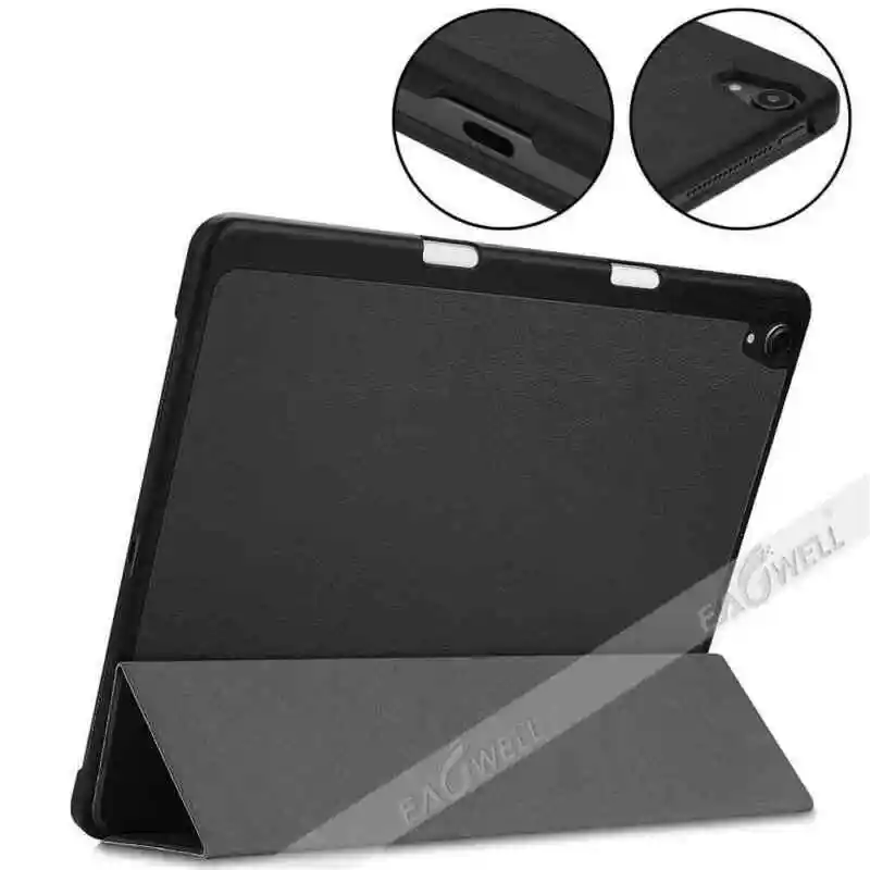 Ударопрочный трехслойный чехол-подставка для iPad Pro 12,9 дюйма чехол из искусственной кожи флип-чехол для планшета с функцией автоматического сна смарт-чехол