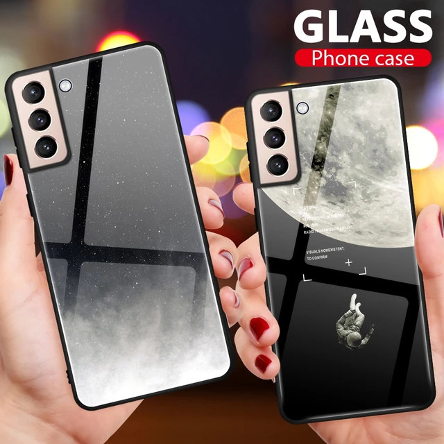 Tempered Glass Case For Samsung S22 Ultra Funda Samsung Galaxy S23 Plus S21  FE S20 FE A53 5G A54 A52 A52s A51 A34 Cover Bumper - AliExpress