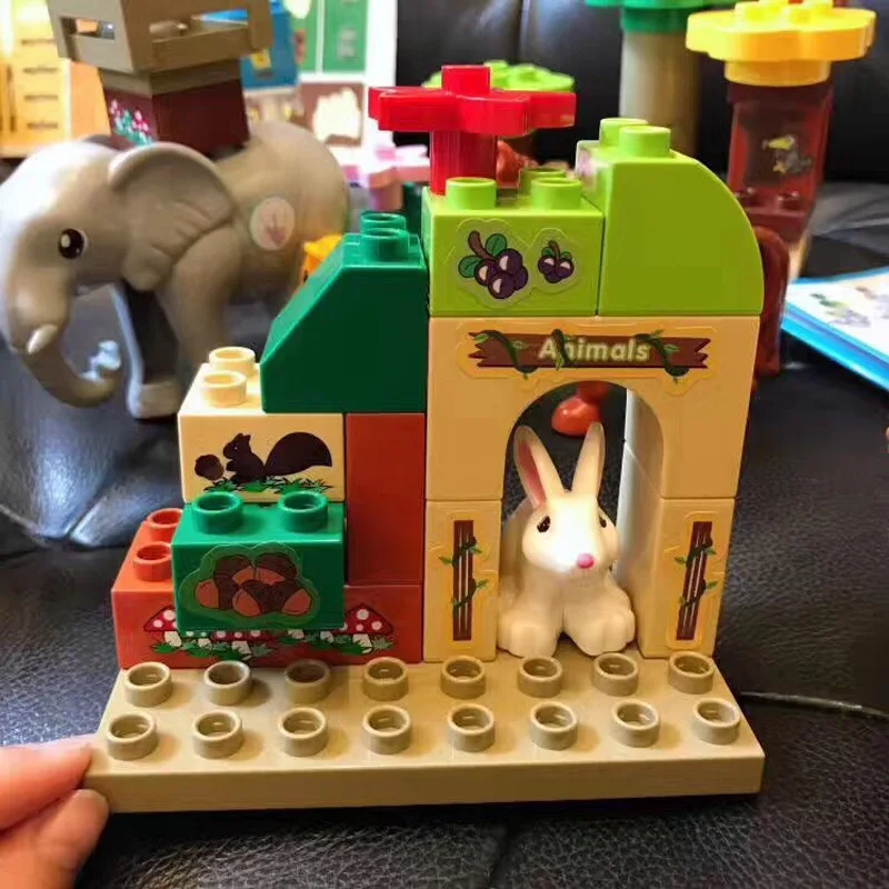 

Children Large Particles Zoo ji mu zhuo 6601 Educational Fight Inserted Voice Assembled Play House Early Education Toy