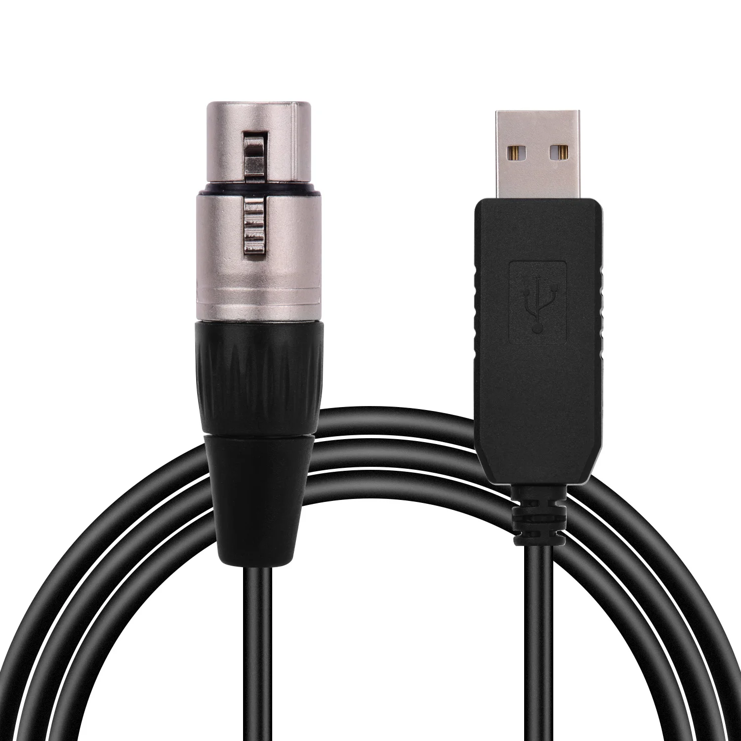 RS485 DMX512 конвертер Кабель USB к 3Pin XLR Женский интерфейс компьютера подключения сценического освещения устройств светодиодный кабель управления