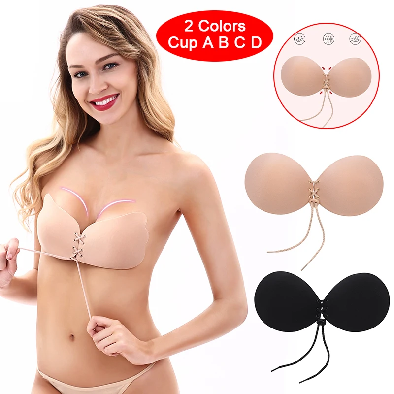 Invisible Silicone Bra Self Adhesive Sticky Gel Seamless Strapless Backless Lady