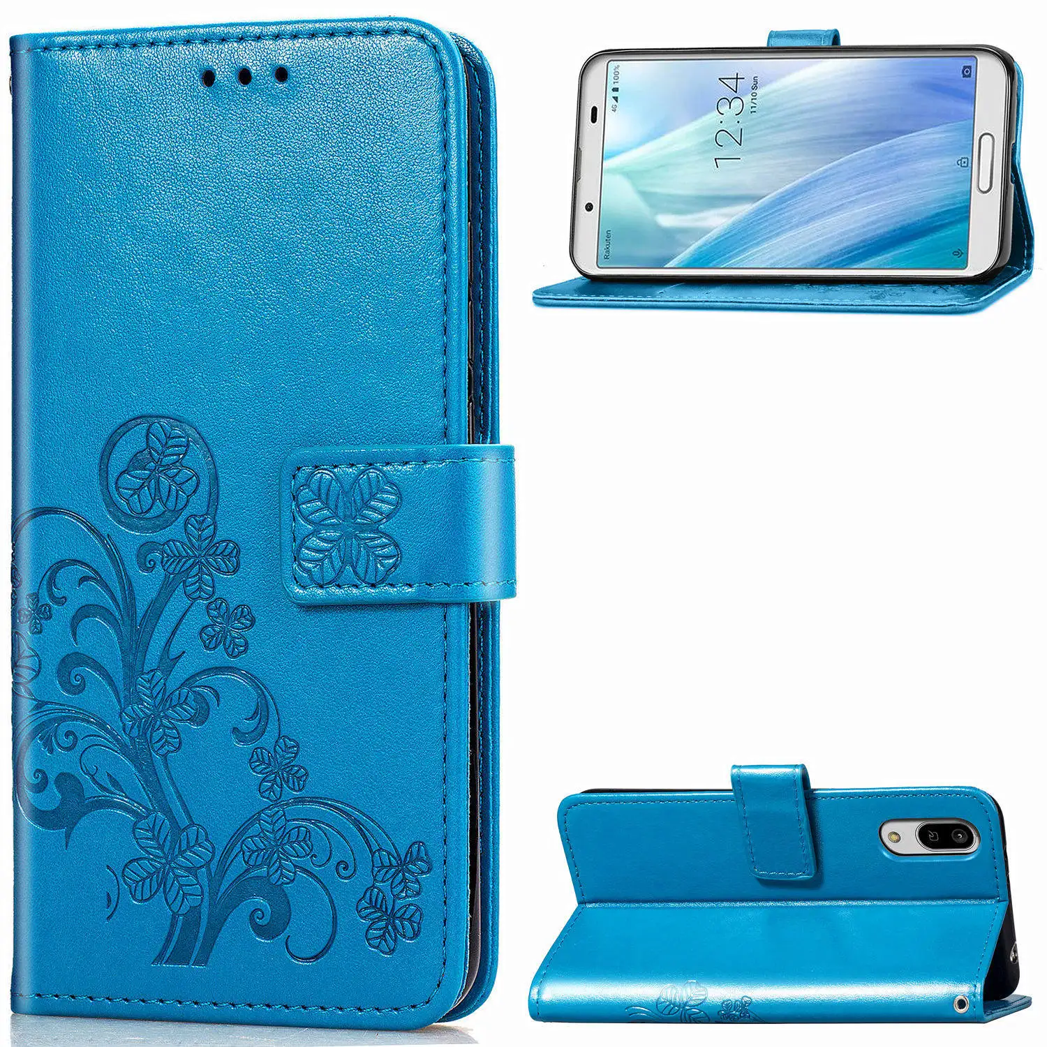 Синий Для Fundas Sharp Aquos Sense 3 Lite чехол, кожаный флип-чехол, Роскошный кошелек, чехол-книжка для Sharp Aquos Sense3 Lite, чехол, Capa - Цвет: Синий