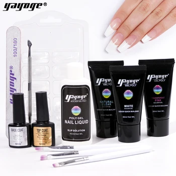 

Yayoge Poly Gel Set For Nails Extensions UV Gel Polish Varnish Polygel Nail Kit Clear Pink Gel Polish Ship From US Nail Art