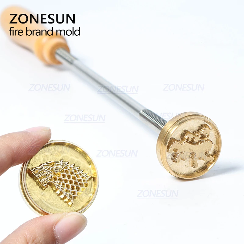 Металлический штамп ZONESUN для приготовления пищи печенья логотипа дерева кожи