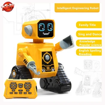 

Remote Control Toy Education Intelligent Programmable Engineering RC Robot Tot With Sing Music Function Early Learning Robot