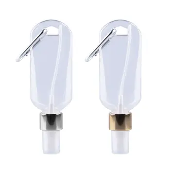

5Pcs 50ml Reusable Portable Mini Alcohol Spray Bottle Hand Sanitizer Travel Small Holder Hook Keychain Carrier Bottles
