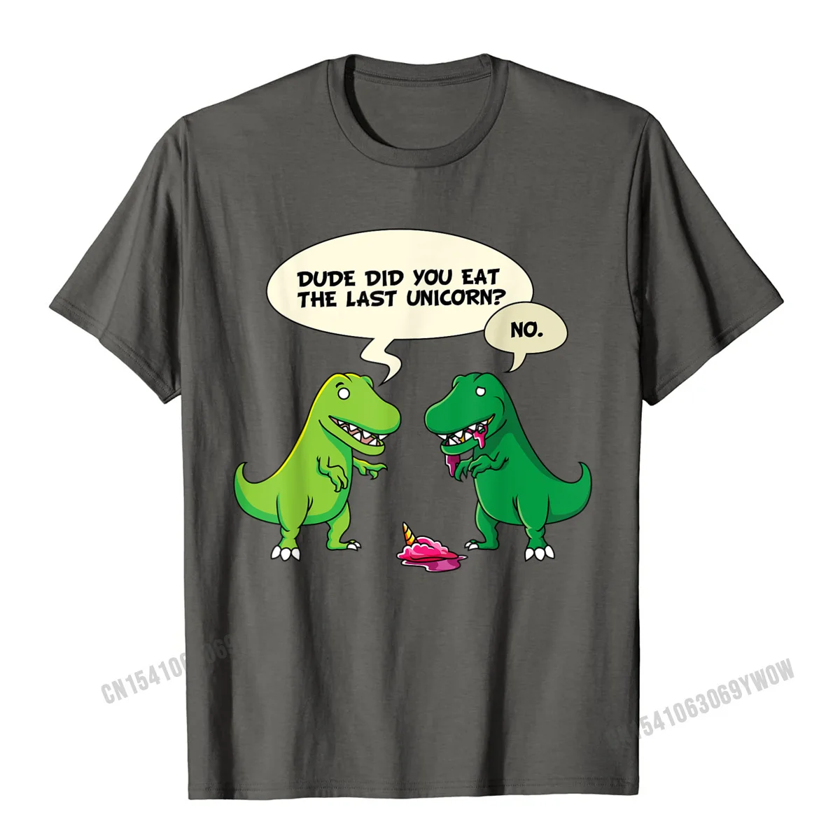 Normal Dominant 3D Printed Tops Shirt Crew Neck Autumn Pure Cotton Short Sleeve T-Shirt for Students Casual Tops T Shirt Dude Did You Eat The Last Unicorn Shirt Dinosaur For Kids__718 carbon