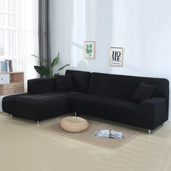 

Corner Sofa Covers L Shaped Sofa Living Room Sectional Chaise Longue Sofa spandex Slipcover Corner Sofa Covers Stretch 2 Pcs