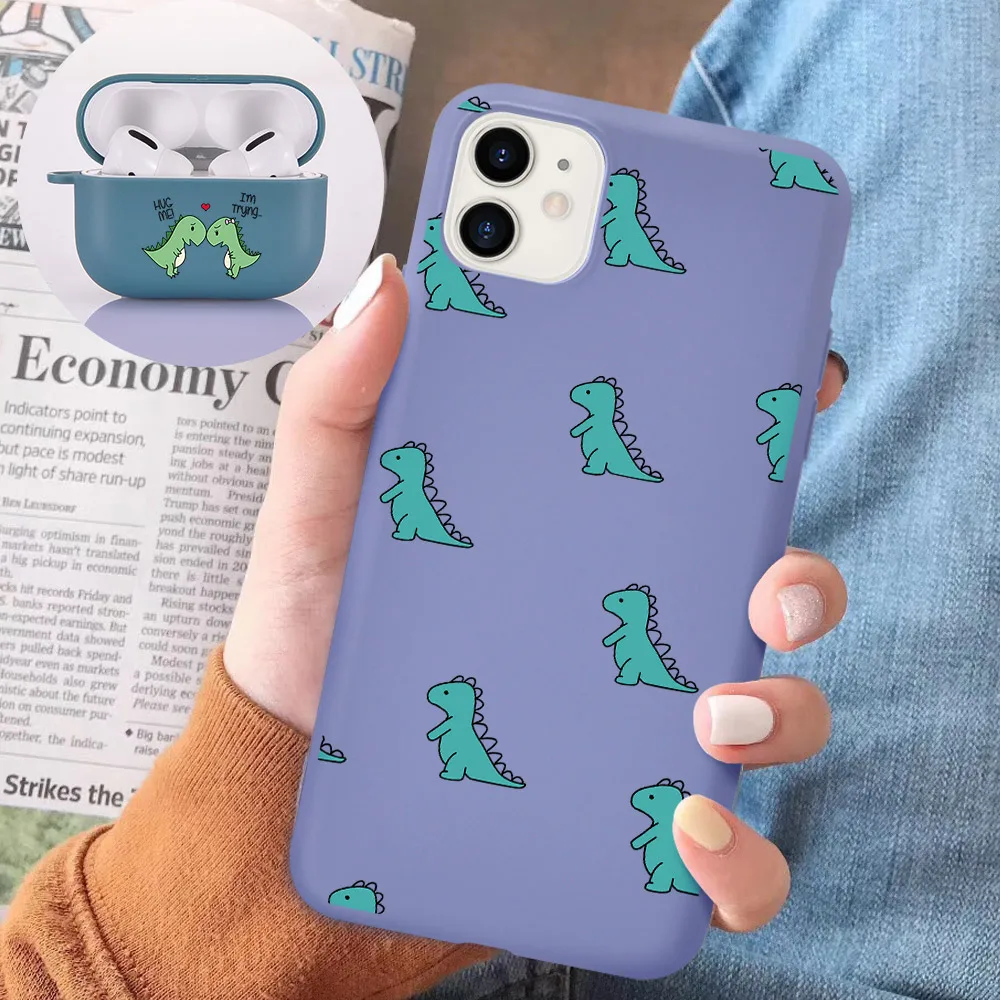 Милый чехол для телефона iphone 11 из жидкого силикона iPhone 8 Plus с Airpods Роскошный