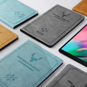 

Tablet case For Samsung Galaxy TabA 10.1 T510/T515 10.1inch Portable Mini Solid Color Shock-proof Stand leather Protective Case