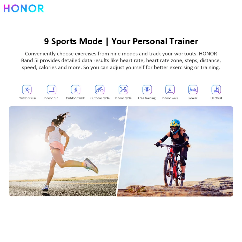 HONOR Band 5i смарт-браслет 5ATM водонепроницаемый смарт-Браслет фитнес-трекер монитор сердечного ритма во время сна умные часы для Android/iOS