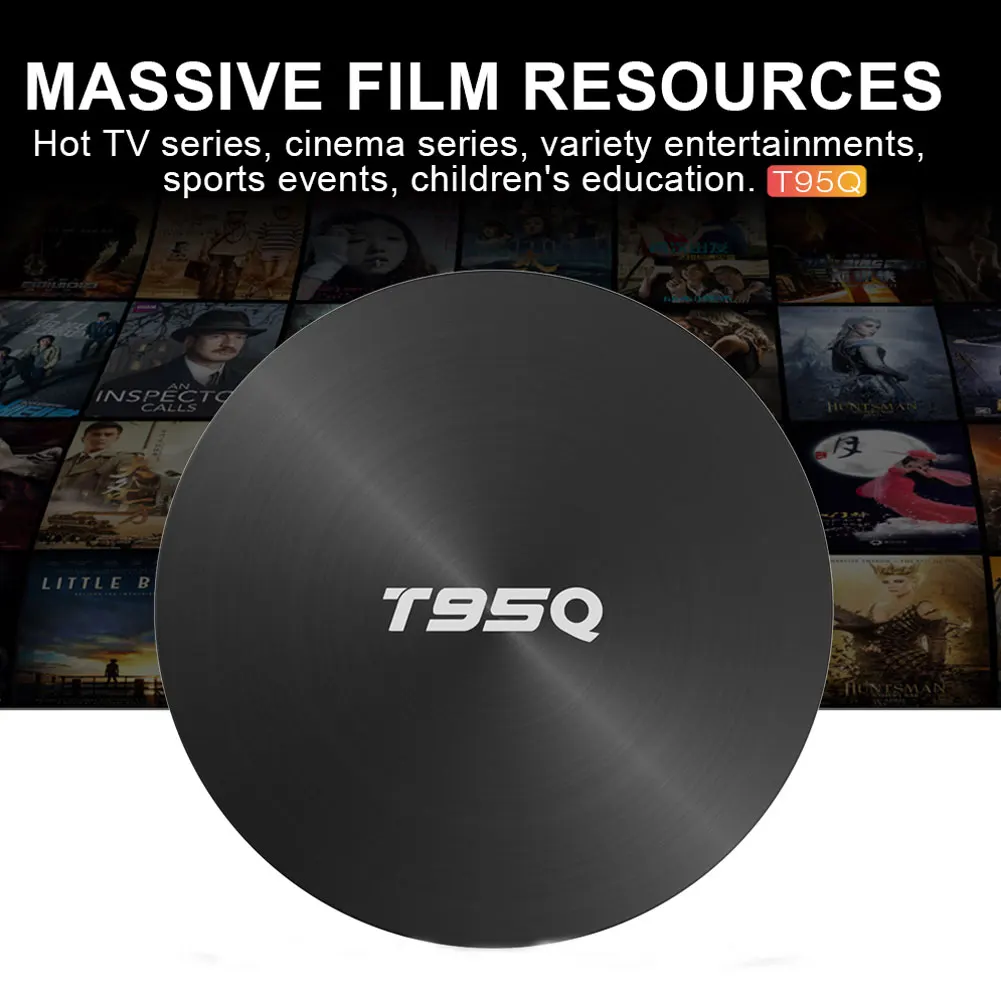 Latest T95Q Android 8.1 Smart TV BOX 4GB+64GB 4K Quad Core WiFi Netflix Youtube Google Play Home Audio Media