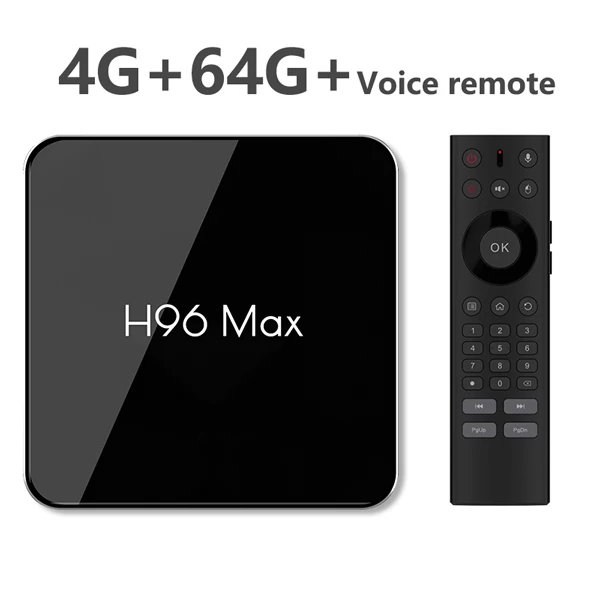 ILEPO H96 MAX Tv Box Android 8,1 Allwinner H6 Box Android Tv Sata HDMI 2,0 4G DDR3 Iptv подписка Ubox - Цвет: 4G64G Voice remote